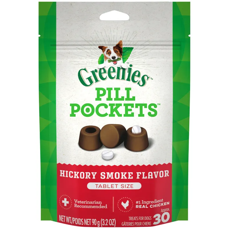 Greenies Original Pill Pockets Dog Treats Hickory Smoke Flavor for Capsules 7.9oz