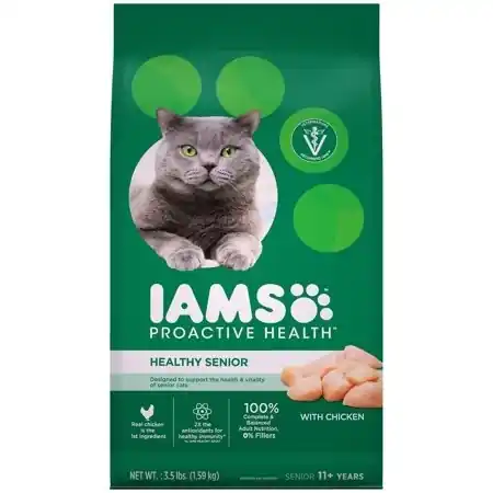 Iams Proactive Health Healthy Senior with Chicken Dry Cat Food, 3.5 lbs.