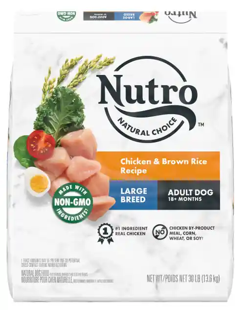Nutro Large Breed Adult Dry Dog Food - Chicken, Whole Brown Rice & Oatmeal Recipe 30lb