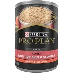 Purina Pro Plan Classic Adult Sensitive Skin & Stomach Wet Dog Food 13oz