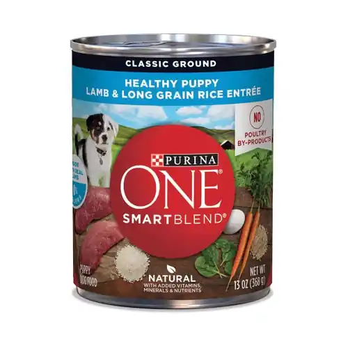 Purina One Smartblend Classic Ground Lamb and Long Frain Rice Entree Puppy Food - 13 oz.
