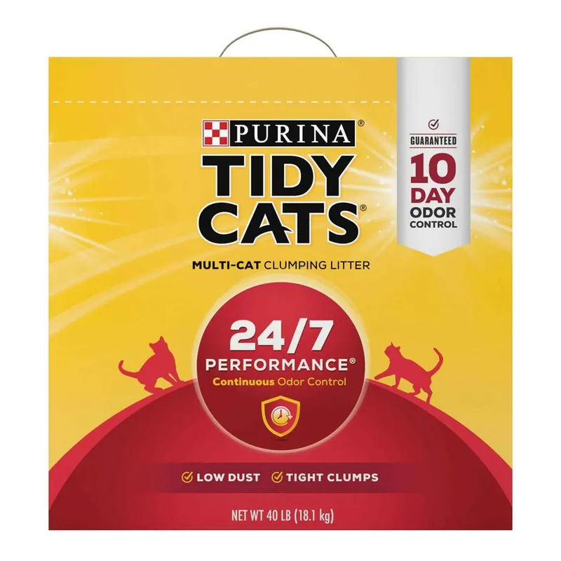 Purina Tidy Cats Clumping Cat Litter, 24/7 Performance Multi Cat Litter 40lbs