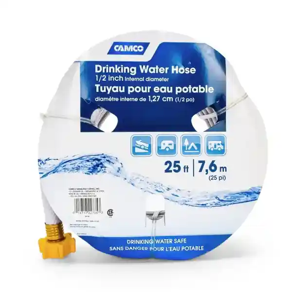 Camco TastePURE 25‘ Drinking Water Hose, 1/2"