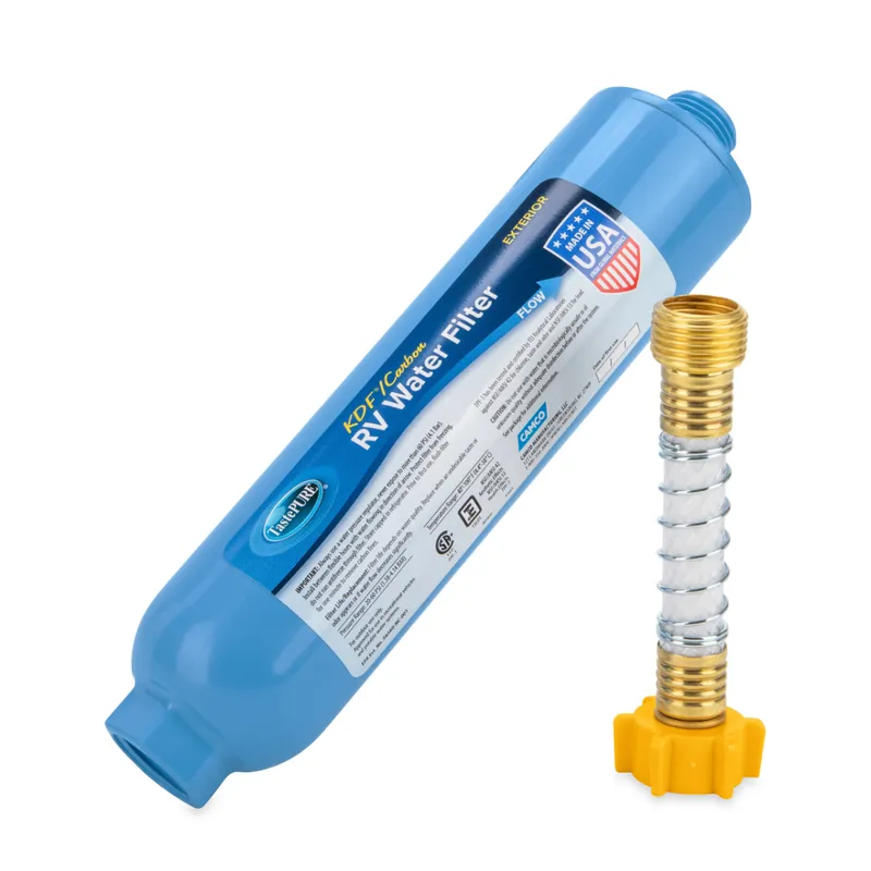 Camco Tastepure RV/Marine Water Filter with Flexible Hose Protector 40043
