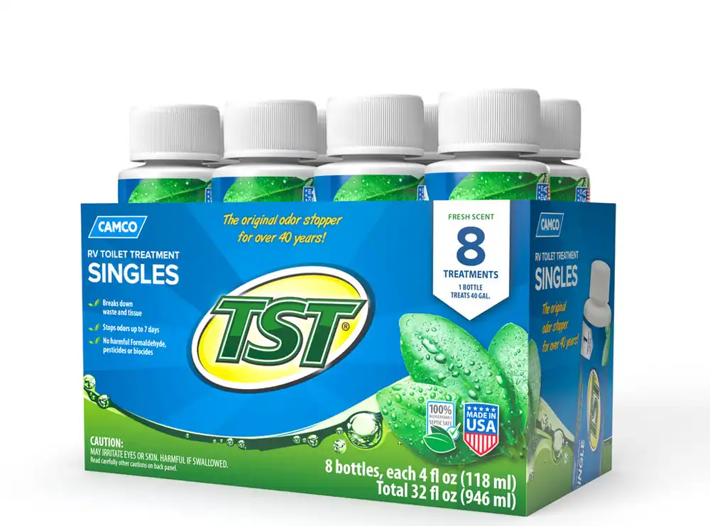 Camco TST Singles - 8-4oz bottles per box 40221