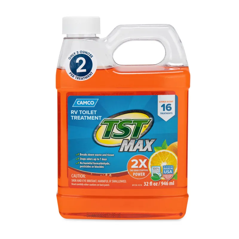 Camco TST MAX RV/Marine Toilet Treatment — Citrus Scent — 32 oz