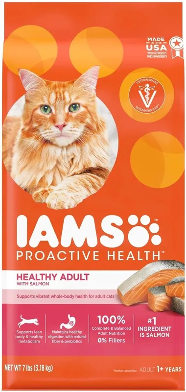 Iams ProActive Healthy Adult Salmon Recipe Dry Cat Food