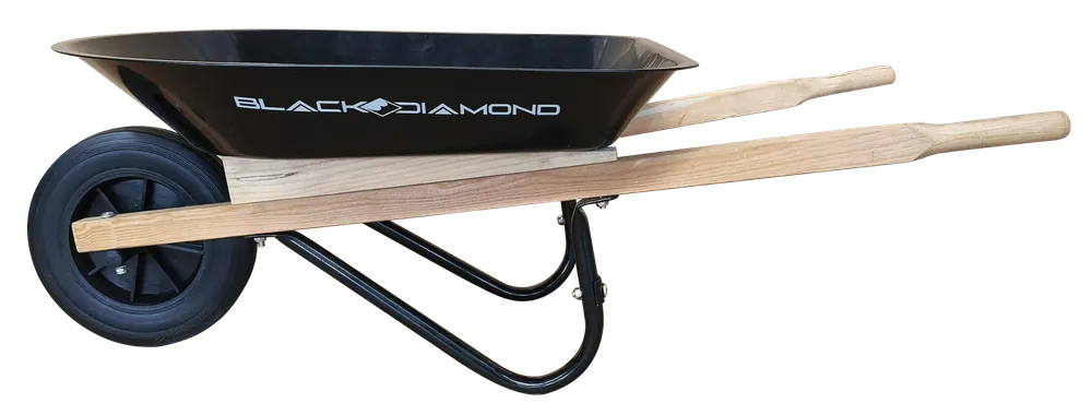 Black Diamond™ 1 Cubic Ft. Kid‘s Steel Wheelbarrow with Wooden Handles