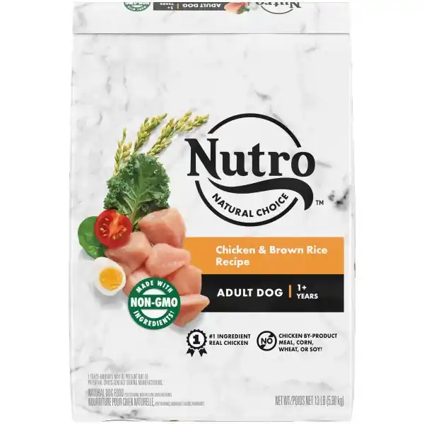 Nutro Natural Choice Adult Dry Dog Food, Chicken & Brown Rice Recipe Dog Kibble