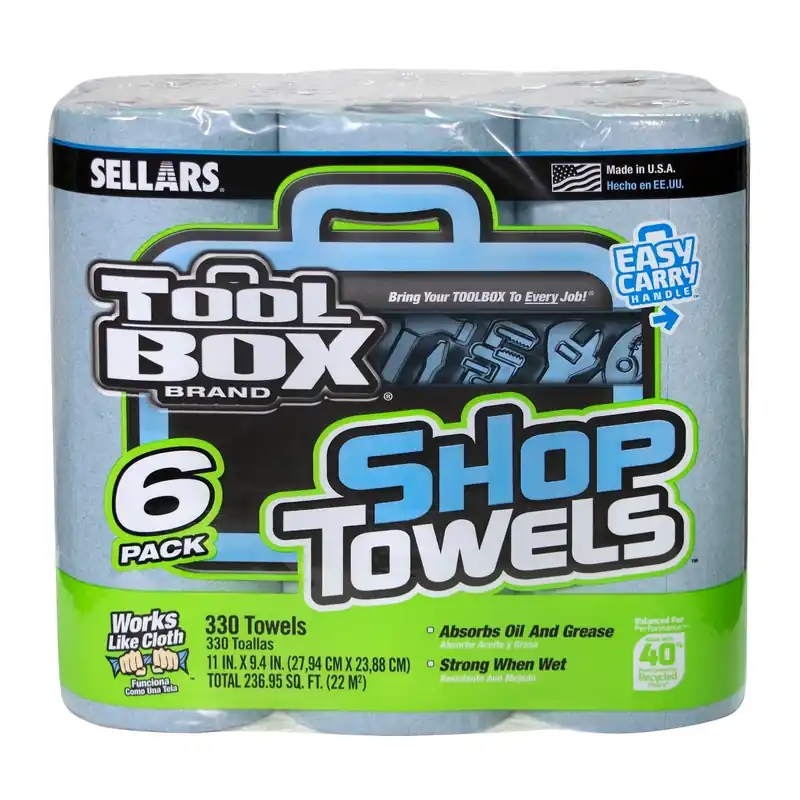 Sellars TOOLBOX Blue Shop Towel Rolls 6-Pack