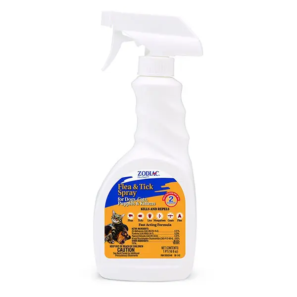 Zodiac Flea & Tick Spray for Dogs, Cats, Puppies & Kittens 16oz