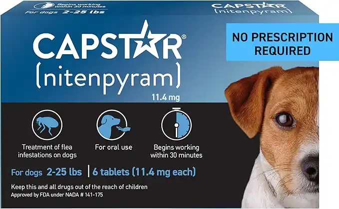 Capstar (nitenpyram) Flea Tablets for Dogs 2-25lbs - 6 doses