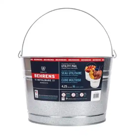 Behrens Galvanized Steel Pail 4.25 Gal