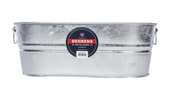 Behrens Oval Tub Galvanized Steel - 5.5 Gallon