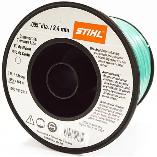 Stihl .095" Commercial Round Trimmer Line Dark Green Color - 3 lb. Spools