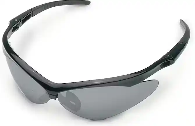 Stihl Smoke Mirror Lens Black Widow Safety Glasses