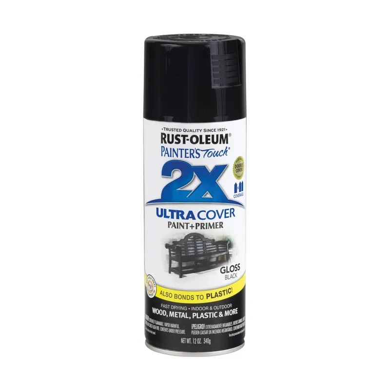 Rust-Oleum Painter‘s Touch Ultra Cover 2x Gloss Spray Paint 12oz Black