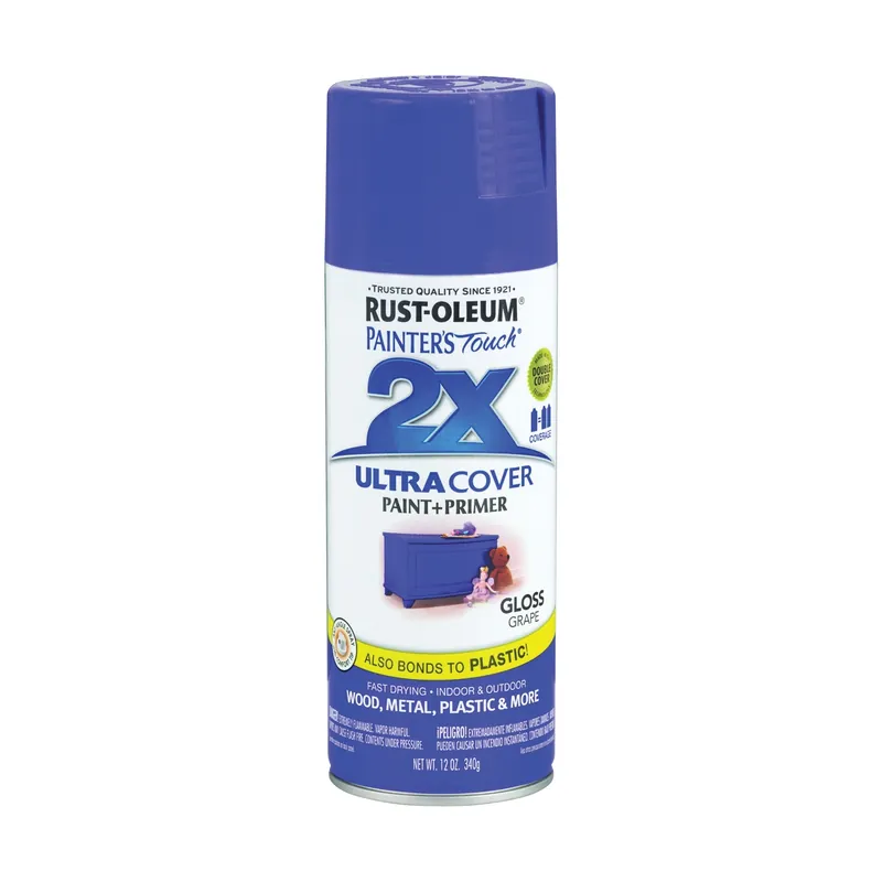 Rust-Oleum Painter‘s Touch Ultra Cover 2x Gloss Spray Paint 12oz Grape