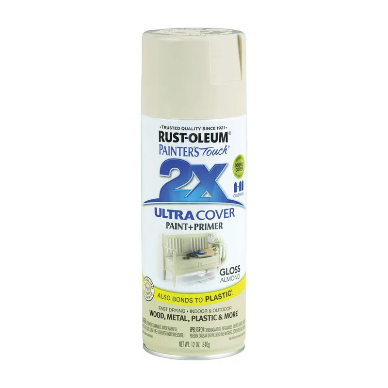 Rust-Oleum Painter‘s Touch Ultra Cover 2x Gloss Spray Paint 12oz Almond