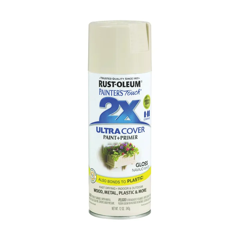 Rust-Oleum Painter‘s Touch Ultra Cover 2x Gloss Spray Paint 12oz Navajo White