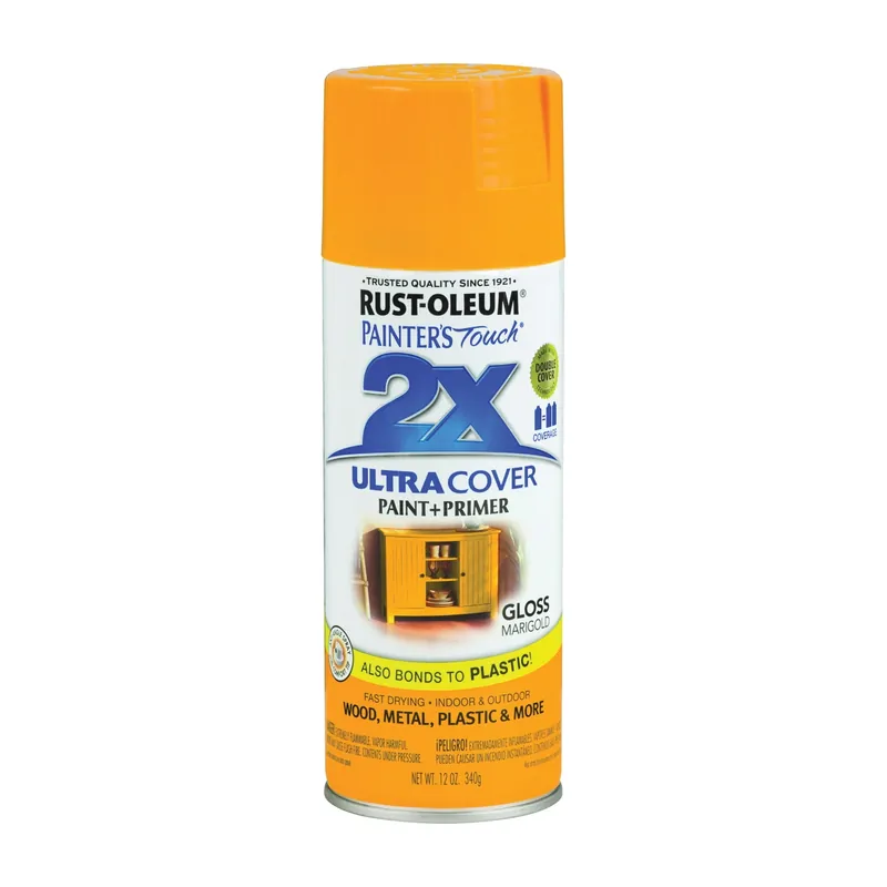 Rust-Oleum Painter‘s Touch Ultra Cover 2x Gloss Spray Paint 12oz Marigold