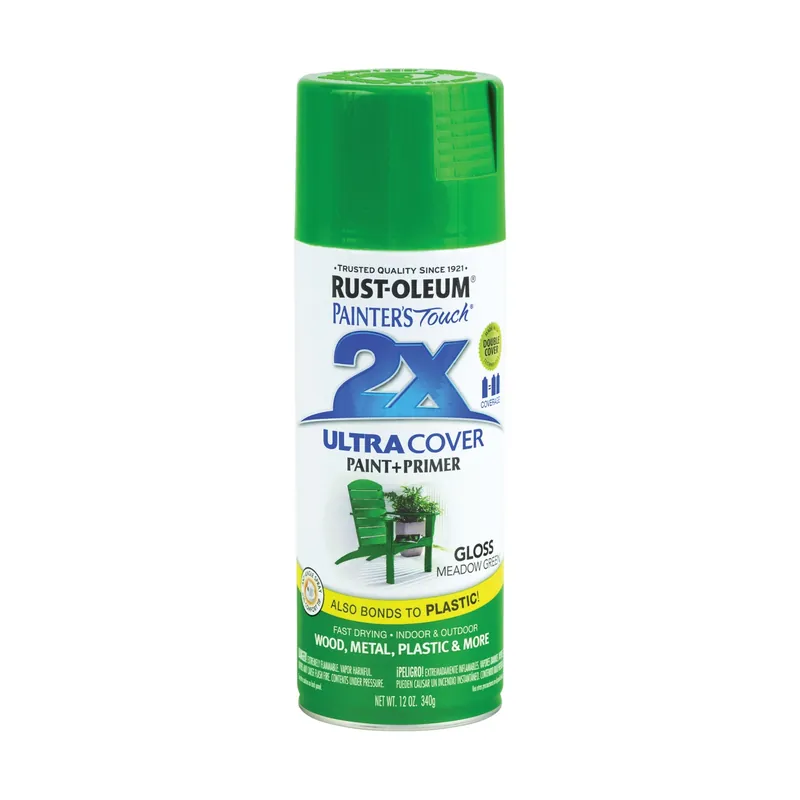 Rust-Oleum Painter‘s Touch Ultra Cover 2x Gloss Spray Paint 12oz Meadow Green