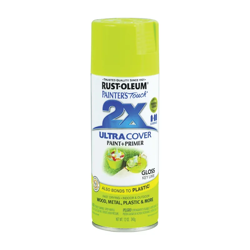Rust-Oleum Painter‘s Touch Ultra Cover 2x Gloss Spray Paint 12oz Key Lime