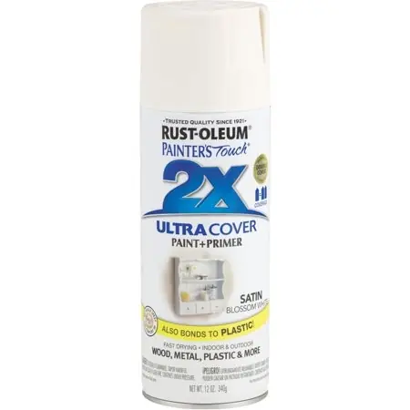 Rust-Oleum Painter‘s Touch Ultra Cover 2x Satin Spray Paint 12oz Blossom White