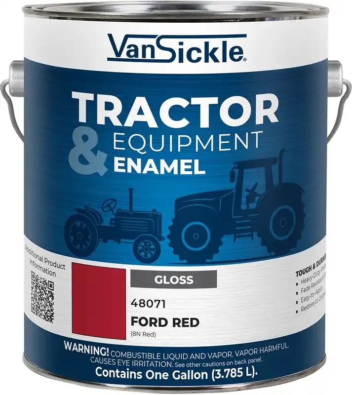 Van Sickle Paint 48071 Tractor & Equipment Enamel Gloss Paint – Ford Red (8N Red) - 1 Gallon
