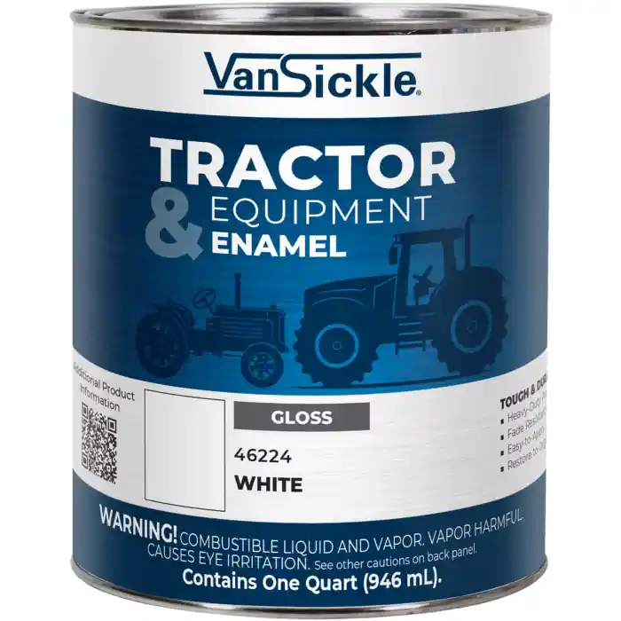 Van Sickle Paint 46224 Tractor & Equipment Enamel Gloss Paint - White - 1 Quart