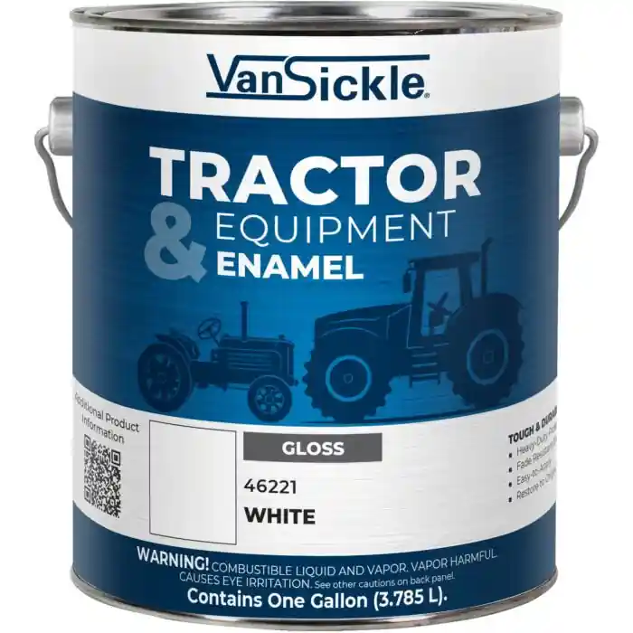Van Sickle Paint 46221 Tractor & Equipment Enamel Spray Gloss Paint - White - 1 Gallon