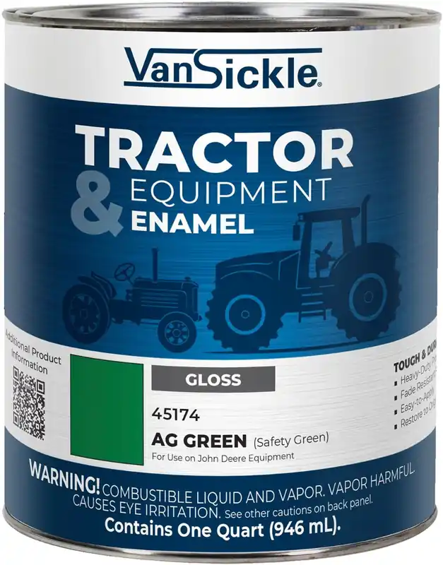 Van Sickle Paint 45174 Tractor & Equipment Enamel Gloss Paint - Ag Green (Safety Green) for use on John Deere Equipment - 1 Quart