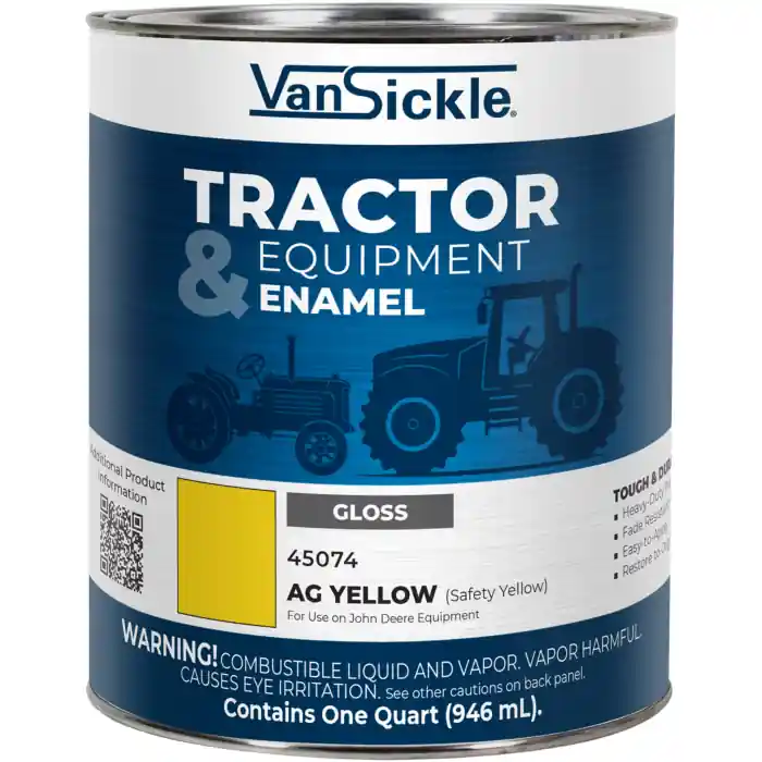 Van Sickle Paint 45074 Tractor & Equipment Enamel Gloss Paint - Ag Yellow (Safety Yellow) For use on John Deere Equipment - 1 Quart