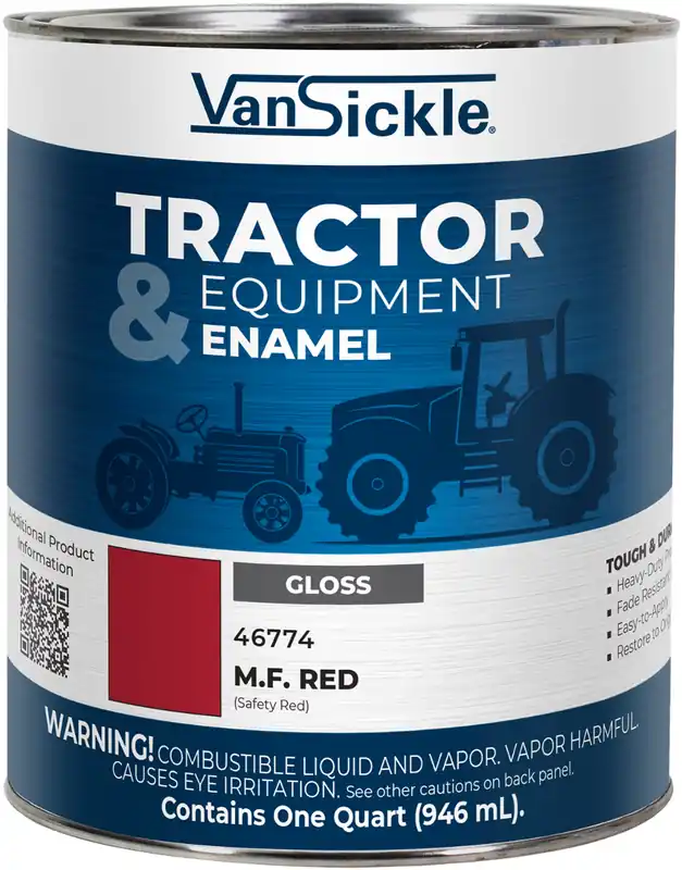 Van Sickle Paint 46774 Tractor & Equipment Enamel Spray Gloss Paint - M.F. Red (Safety Red) - 1 Quart
