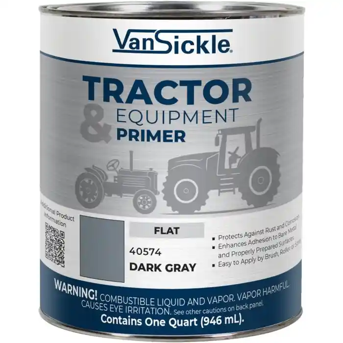 Van Sickle Paint 40574 Tractor & Equipment Primer Flat Paint - Dark Gray - 1 Quart