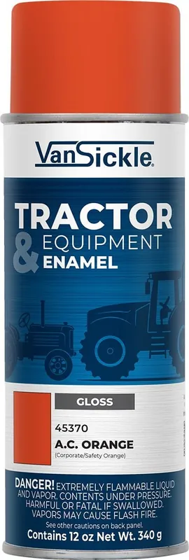 Van Sickle Paint 45370 Tractor & Equipment Enamel Gloss Paint - A.C. Orange (Corporate/Safety Orange) - 12 oz Spray