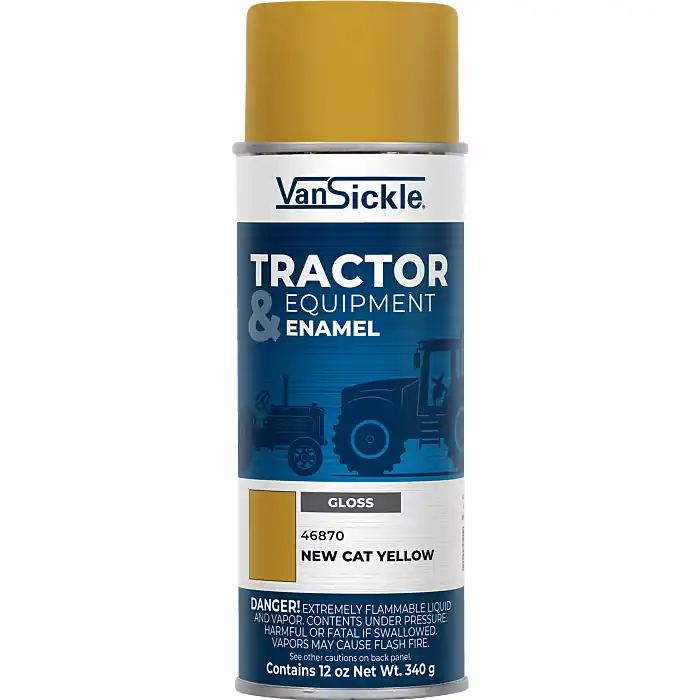 Van Sickle Paint 46870 Tractor & Equipment Enamel Spray Gloss Paint - New Cat Yellow - 12 oz Spray