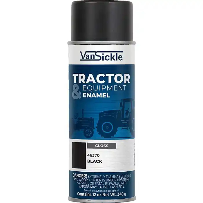 Van Sickle Paint 46370 Tractor & Equipment Enamel Gloss Paint - Black - 12 oz Spray