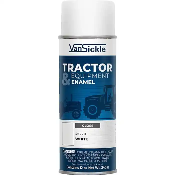Van Sickle Paint 46220 Tractor & Equipment Enamel Gloss Paint - White - 12 oz Spray