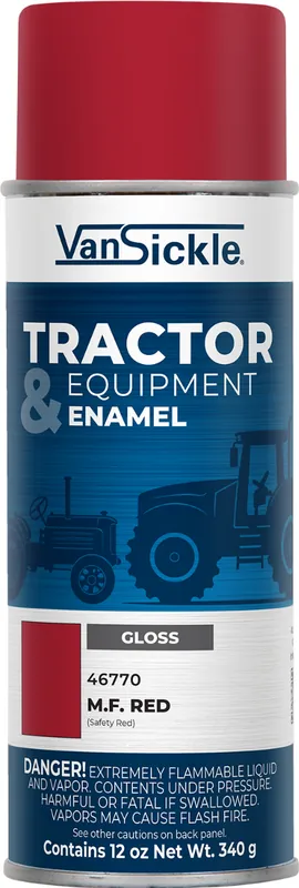 Van Sickle Paint 46770 Tractor & Equipment Enamel Spray Gloss Paint - M.F. Red (Safety Red) - 12 oz Spray
