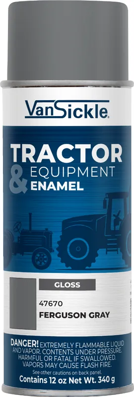 Van Sickle Paint 47670 Tractor & Equipment Enamel Gloss Paint – Ferguson Gray - 12 oz Spray
