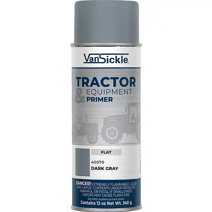 Van Sickle Paint 40570 Tractor & Equipment Primer Flat Paint - Dark Gray - 12 oz Spray