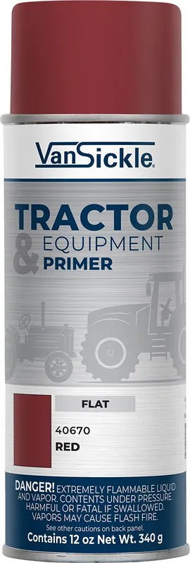 Van Sickle Paint 40670 Tractor & Equipment Primer Flat Paint - Red - 12 oz Spray
