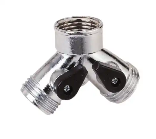 Landscapers Select GC5013L Y-Connector, Female and Male, Zinc, Silver