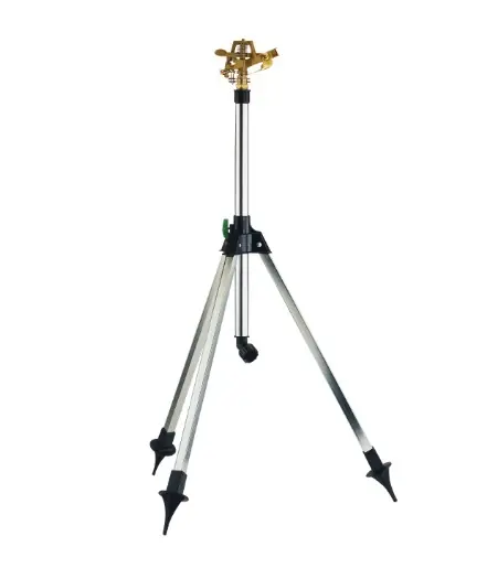Landscaper‘s Select Brass Impact Sprinkler on Tripod Sprinkler Base