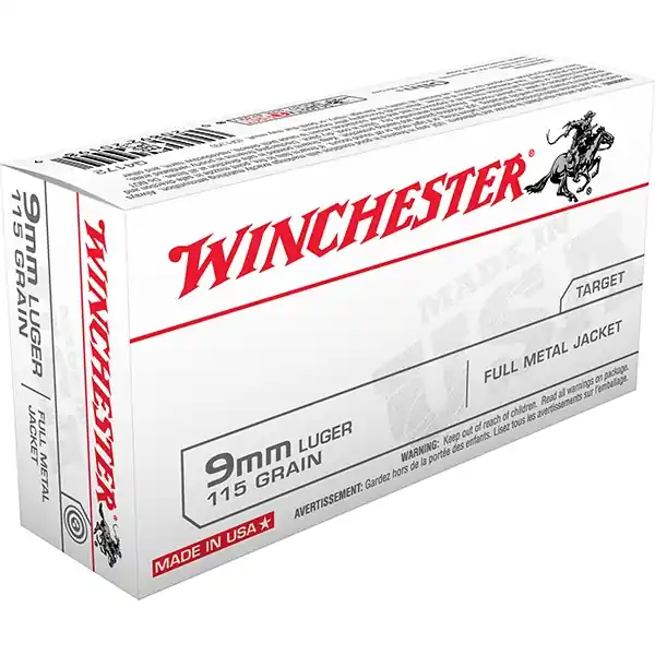 Winchester Target 9mm Luger 115 GR. Full Metal Jacket 50RD