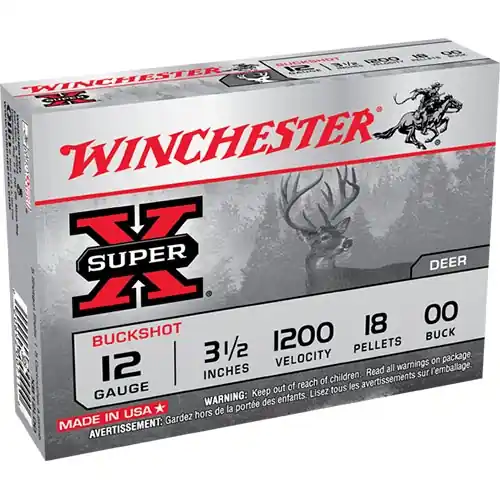 Winchester Super-X Buckshot 12ga 3-1/2" 18 Pellets 00 Buck