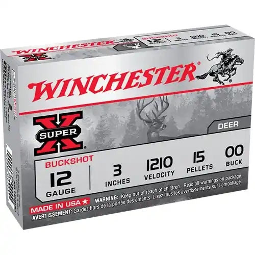 Winchester Super-X Buckshot 12ga 3" 15 Pellets 00 Buck