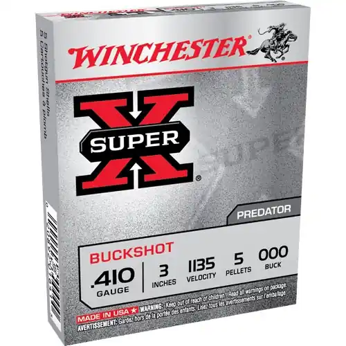 Winchester Super-X Buckshot .410ga. 3" 5 Pellets 000 Buck