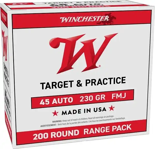 Winchester .45 ACP FMJ 230-Grain 200-round Centerfire Pistol Ammunition